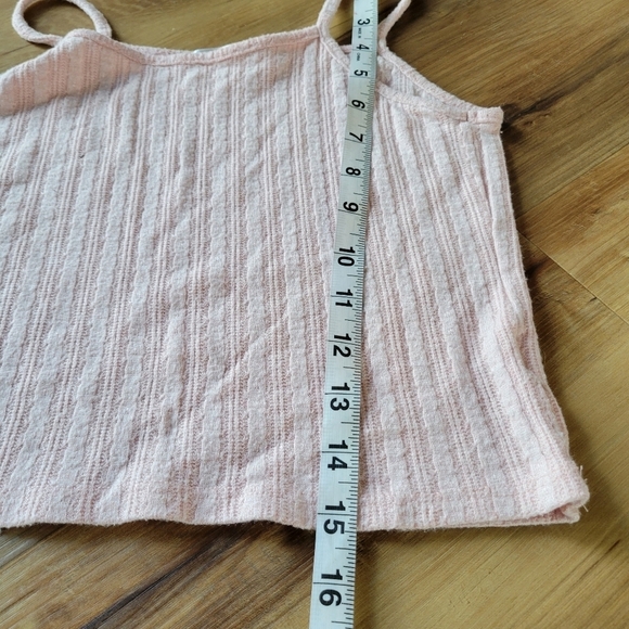 SOCIETY & STITCH Blush Pink Breathable Ribbed Tank Cropped - Picture 5 of 6